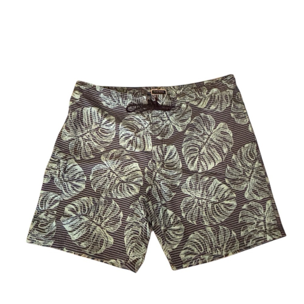 Club Room Men’s Board Swim Trunks Blue Hawaiian Print Size XXL
